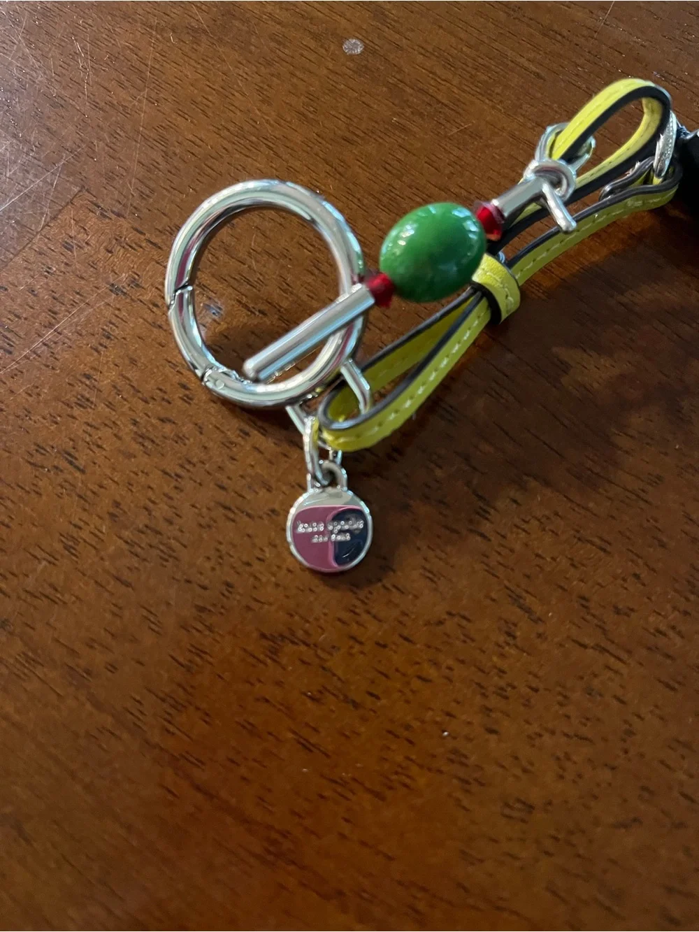 kate spade White and Lime Green 'Cocktails' Mini Keychain Book